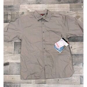 Wolverine Mens Large Short Sleeve Work Shirt 100‎ % Cotton NWT Concrete